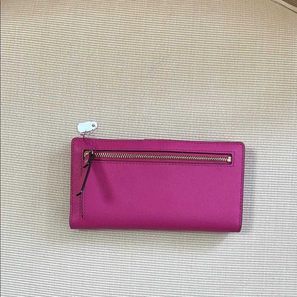 Kate Spade Pink Saffiano Leather Wallet - Picture 2 of 3